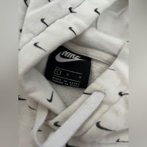 Nike white logo hoodie